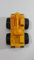 1998 Soma Might Wheels Digger Excavator Truck Yellow Plastic and Die Cast Toy Car Construction Equipment Vehicle