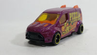 2017 Hot Wheels HW City Works Ford Transit Connect Van Pizza Express Purple Die Cast Toy Car Vehicle