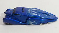 2005 Hot Wheels Crooze Ooz Coupe Blue with White Flames Die Cast Toy Car Vehicle