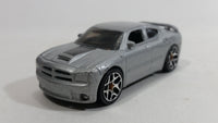 2007 Hot Wheels Dodge Charger SRT8 Metalflake Silver Die Cast Toy Car Vehicle