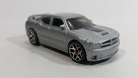 2007 Hot Wheels Dodge Charger SRT8 Metalflake Silver Die Cast Toy Car Vehicle