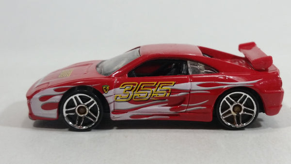 2010 Hot Wheels Ferrari 5 Ferrari F355 Challenge Red Die Cast Toy Car Vehicle