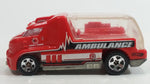 2010 Hot Wheels Rapid Response Ambulance Red Die Cast Toy Car Emergency Rescue Vehicle