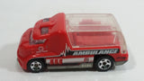 2010 Hot Wheels Rapid Response Ambulance Red Die Cast Toy Car Emergency Rescue Vehicle