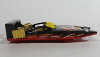 2015 Hot Wheels City Rescue H2GO Black Red Gold Die Cast Toy Speed Boat Watercraft Vehicle