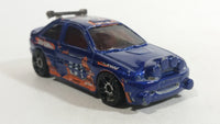 2011 Hot Wheels Wall Tracks Ford Escort Rally #71 Metallic Blue Die Cast Toy Car Vehicle