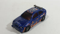 2011 Hot Wheels Wall Tracks Ford Escort Rally #71 Metallic Blue Die Cast Toy Car Vehicle