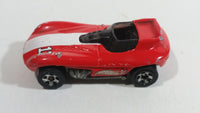 1998 Hot Wheels First Editions Cat-A-Pult Red White Die Cast Toy Race Car Vehicle