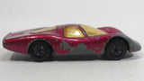 Vintage 1969 Lesney Matchbox Superfast Ford Group 6 Magenta Crimson Pink Die Cast Toy Car Vehicle
