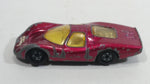 Vintage 1969 Lesney Matchbox Superfast Ford Group 6 Magenta Crimson Pink Die Cast Toy Car Vehicle