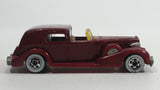 1983 Hot Wheels '35 Classic Caddy Cadillac Maroon Die Cast Toy Car Vehicle