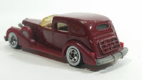 1983 Hot Wheels '35 Classic Caddy Cadillac Maroon Die Cast Toy Car Vehicle