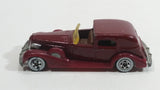 1983 Hot Wheels '35 Classic Caddy Cadillac Maroon Die Cast Toy Car Vehicle