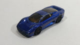 2007 Hot Wheels Exotics Jaguar XJ220 Metallic Dark Blue Die Cast Toy Car Vehicle