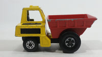 Vintage 1976 Matchbox Lesney Superfast Site Dumper Truck Yellow and Red No. 26 Die Cast Toy Car Construction Equipment Machinery Vehicle - Made in England