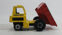 Vintage 1976 Matchbox Lesney Superfast Site Dumper Truck Yellow and Red No. 26 Die Cast Toy Car Construction Equipment Machinery Vehicle - Made in England