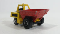 Vintage 1976 Matchbox Lesney Superfast Site Dumper Truck Yellow and Red No. 26 Die Cast Toy Car Construction Equipment Machinery Vehicle - Made in England