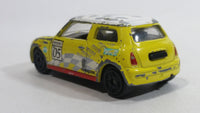 Motor Max 2001 Mini Cooper #05 Yellow No. 6057 Die Cast Toy Car Vehicle