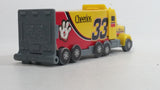 2010 RCR General Mills Cheerios Breakfast Cereal Food Plastic Semi Tractor Truck and Paper Trailer Promotional #33 Yellow Toy Car Vehicle Rig with Opening Rear Doors and Non Moving Wheels