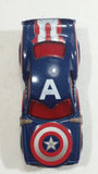 2016 Hot Wheels Marvel Character Cars Captain America Dark Blue Die Cast Toy Car Vehicle