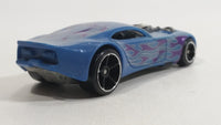 2014 Hot Wheels Stunt 'N Dunk Color Changers Nitro Door Slammer Aston Martin Blue and Purple Die Cast Toy Race Car Vehicle