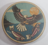 Clarence A. Wells Port Simpson, B.C. Aboriginal Art Eagle and Salmon Deer Hide Rimmed Drum Print