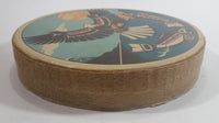 Clarence A. Wells Port Simpson, B.C. Aboriginal Art Eagle and Salmon Deer Hide Rimmed Drum Print