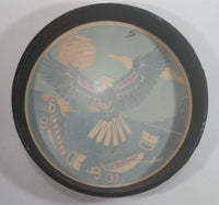 Clarence A. Wells Port Simpson, B.C. Aboriginal Art Eagle and Salmon Deer Hide Rimmed Drum Print