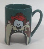 1998 Warner Bros Looney Tunes Taz Tasmanian Devil Cartoon Character "Sink It and Drink It!" Dark Green Ceramic Coffee Mug with Hole For Golf Ball Underneath