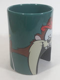1998 Warner Bros Looney Tunes Taz Tasmanian Devil Cartoon Character "Sink It and Drink It!" Dark Green Ceramic Coffee Mug with Hole For Golf Ball Underneath