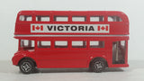 Free Wheel Victoria, BC Canada Double Decker Bus Red Die Cast Toy Car Vehicle