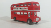 Free Wheel Victoria, BC Canada Double Decker Bus Red Die Cast Toy Car Vehicle