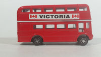 Free Wheel Victoria, BC Canada Double Decker Bus Red Die Cast Toy Car Vehicle