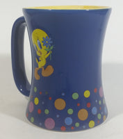 Tindex Warner Bros Looney Tunes Tweety Bird Cartoon Character 4 1/2" Tall Blue and Yellow Ceramic Coffee Mug Collectible