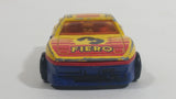 Vintage Majorette Pontiac Fiero #3 Yellow No. 206 Die Cast Toy Car Vehicle 1/55 Scale Made in France