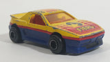 Vintage Majorette Pontiac Fiero #3 Yellow No. 206 Die Cast Toy Car Vehicle 1/55 Scale Made in France