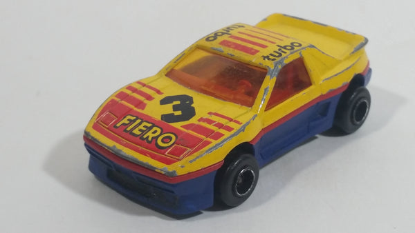 Vintage Majorette Pontiac Fiero #3 Yellow No. 206 Die Cast Toy Car Vehicle 1/55 Scale Made in France