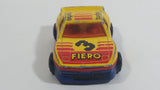 Vintage Majorette Pontiac Fiero #3 Yellow No. 206 Die Cast Toy Car Vehicle 1/55 Scale Made in France