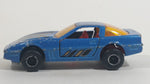 Vintage Majorette Chevrolet Corvette ZR-1 No. 215 & 268 Blue Die Cast Toy Car Vehicle Opening Doors 1/57 Scale Made in France