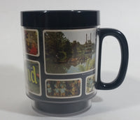 Thermo Serv Walt Disney Productions Disneyland Black Insulated Plastic Coffee Mug Collectible