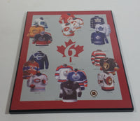 2002 NHL Ice Hockey 6 Canadian Teams Hardboard Wall Plaque Hanging Sports Collectible 8" x 10"