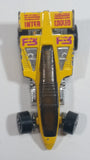 1988 Hot Wheels Speed Fleet Shadow Jet F-3 Inter Cooled Yellow Die Cast Toy Race Car Vehicle