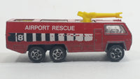 Vintage 1980s Corgi Juniors Chubb Fire Truck Airport Rescue 8 Red Die Cast Toy Car Firefighting Vehicle