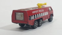 Vintage 1980s Corgi Juniors Chubb Fire Truck Airport Rescue 8 Red Die Cast Toy Car Firefighting Vehicle