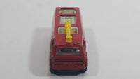 Vintage 1980s Corgi Juniors Chubb Fire Truck Airport Rescue 8 Red Die Cast Toy Car Firefighting Vehicle