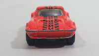 1994 Matchbox Corvette Grand Sport Neon Orange Black Tire Tracks Die Cast Toy Car Vehicle