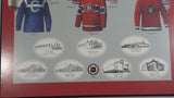 NHL Ice Hockey Team Montreal Canadiens Jersey History Hardboard Wall Plaque Hanging Sports Collectible 8" x 10"