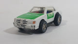 1991 Darda Motors Mercedes Benz 500 Police Polizei White and Green Die Cast Toy Cop Car Friction Motorized Pullback Vehicle