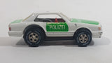 1991 Darda Motors Mercedes Benz 500 Police Polizei White and Green Die Cast Toy Cop Car Friction Motorized Pullback Vehicle