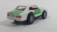 1991 Darda Motors Mercedes Benz 500 Police Polizei White and Green Die Cast Toy Cop Car Friction Motorized Pullback Vehicle